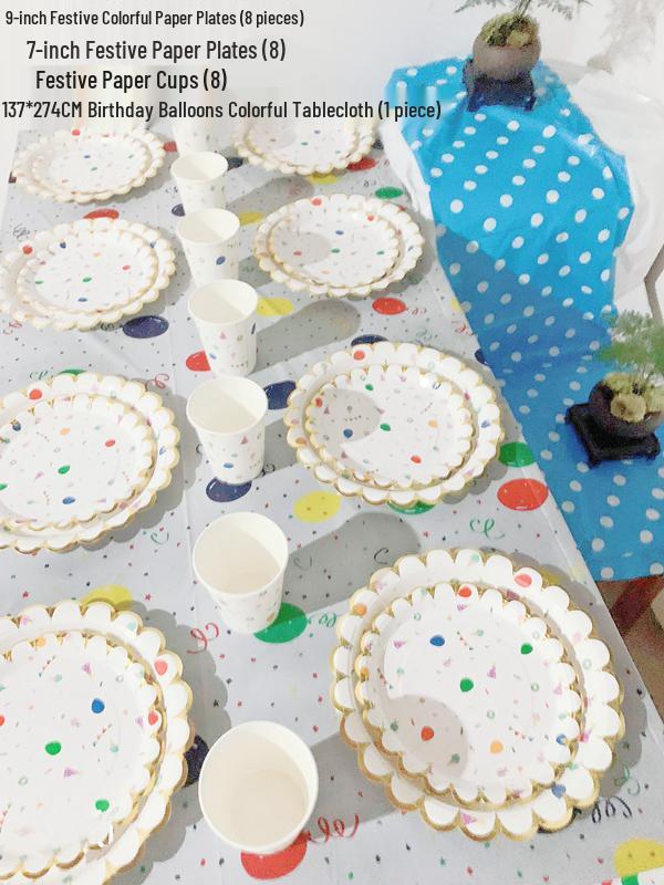 Kindergeburtstag Einweg-Papp-Dessertteller für Party und Picknick