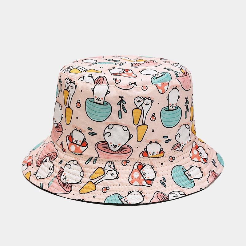 Colorful Print Bucket Hat Panama For Women And Men Outdoor Sunshade Fisherman Caps Summer Travel Beach Bob Foldable Basin Cap