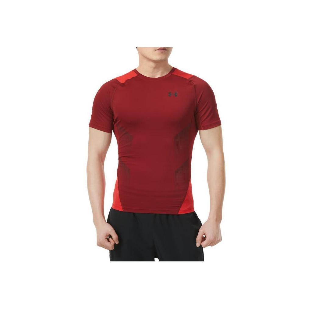 Under Armour Logo Print Slim Fit Comfortable Breathable Casual Short Sleeve T-Shirt Men T-Shirts Red 1362452-615