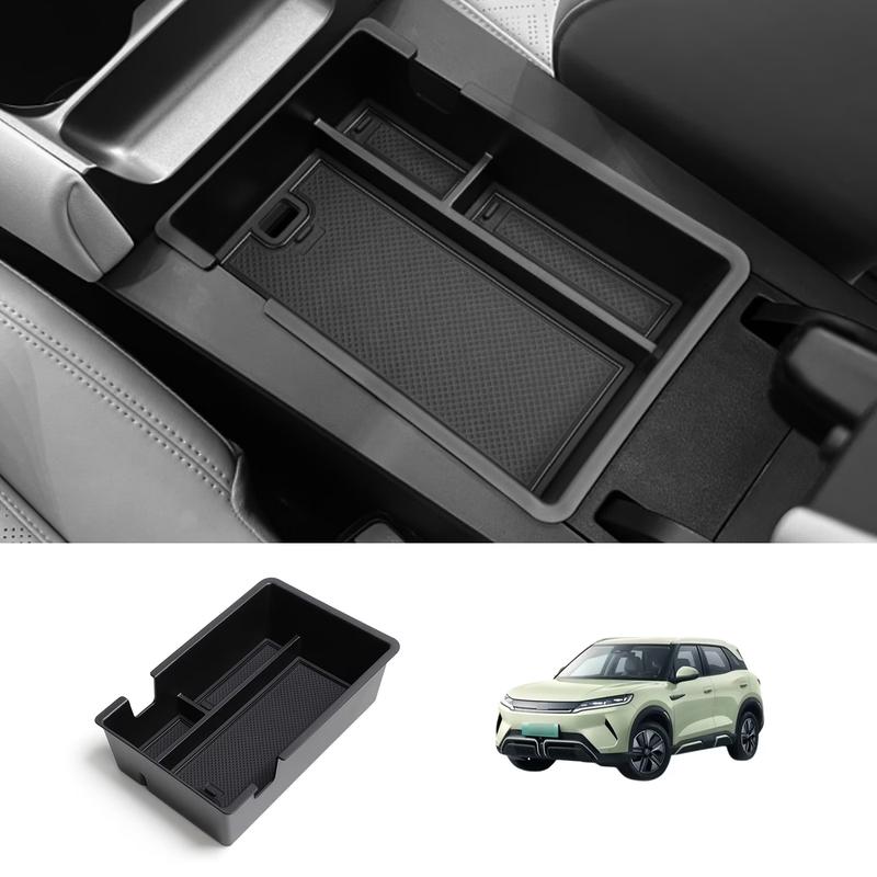 Armrest Box Storage Tray Console Holder Container Organizer for BYD ATTO 2 Yuan Up EV 2024 2025 Car Accessory