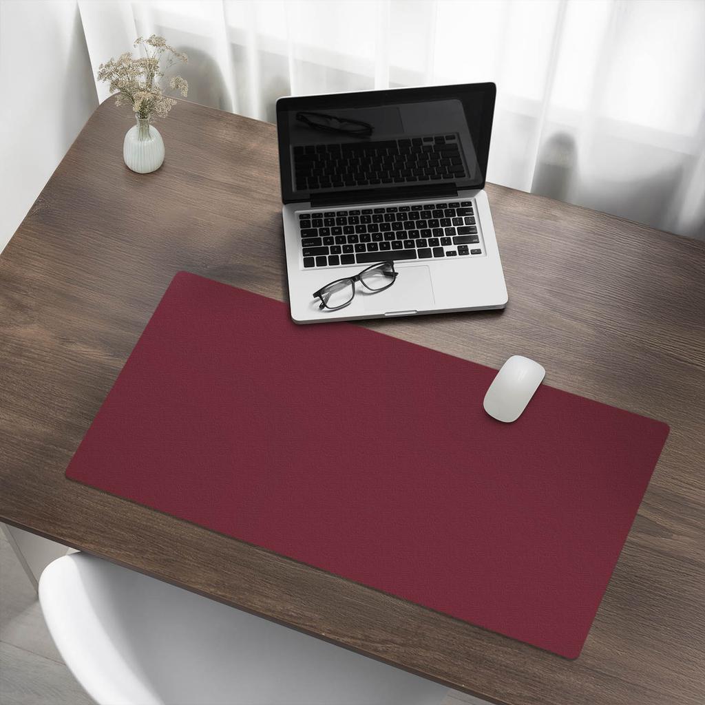 Vinyl Protective Pad for Workplace, Burgundy Color, 90x45 cm