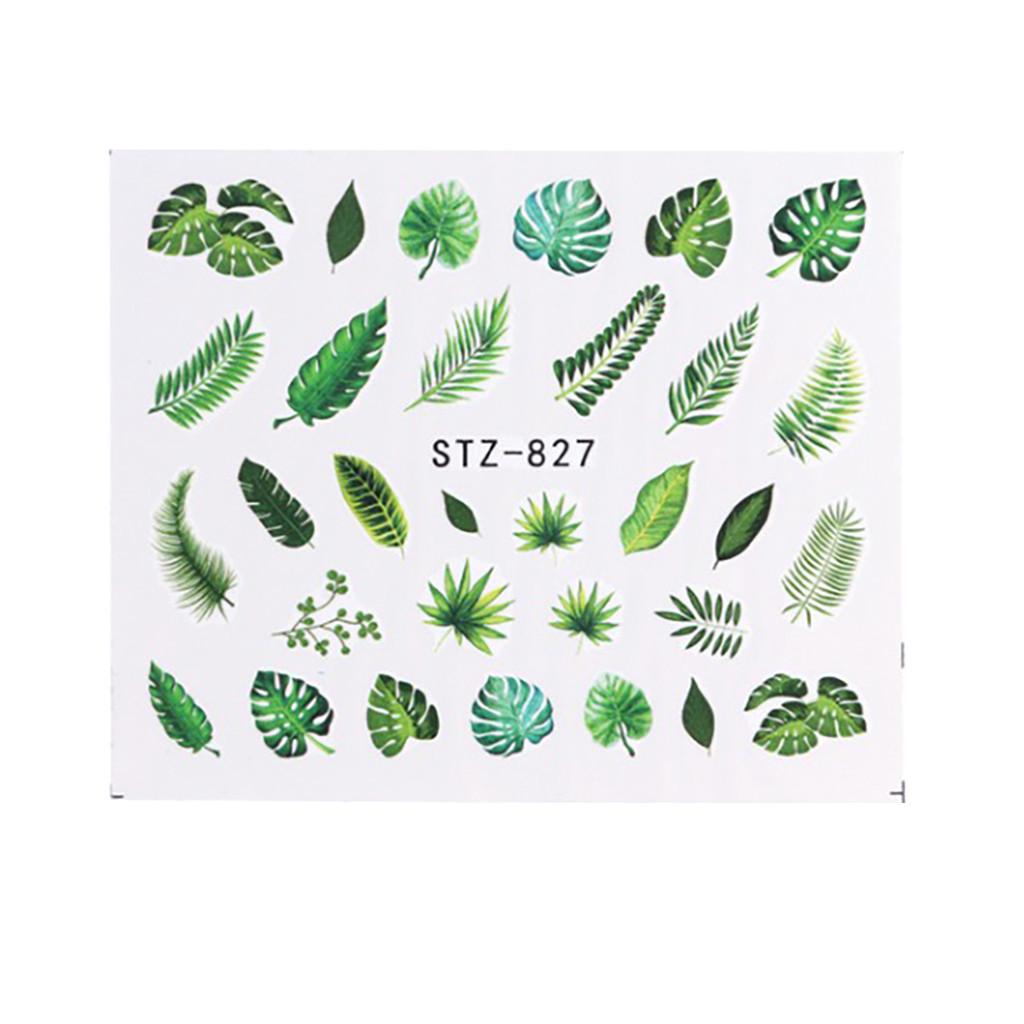  Water Transfer Sticker Decals Flower Leaf Summer DIY Manicure Decor