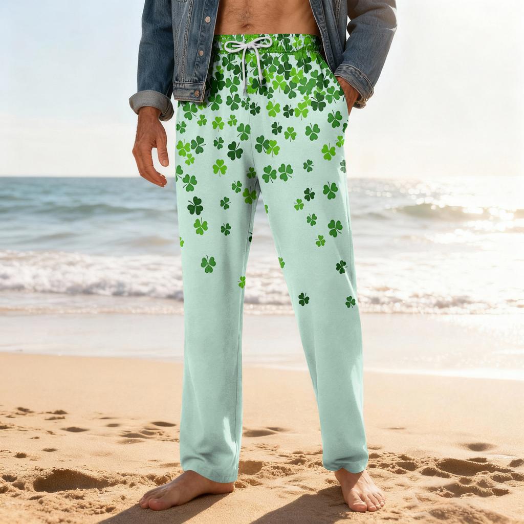 Men's Home Soft Pajama Pants Drawstring With Pockets Casual Sports Pants