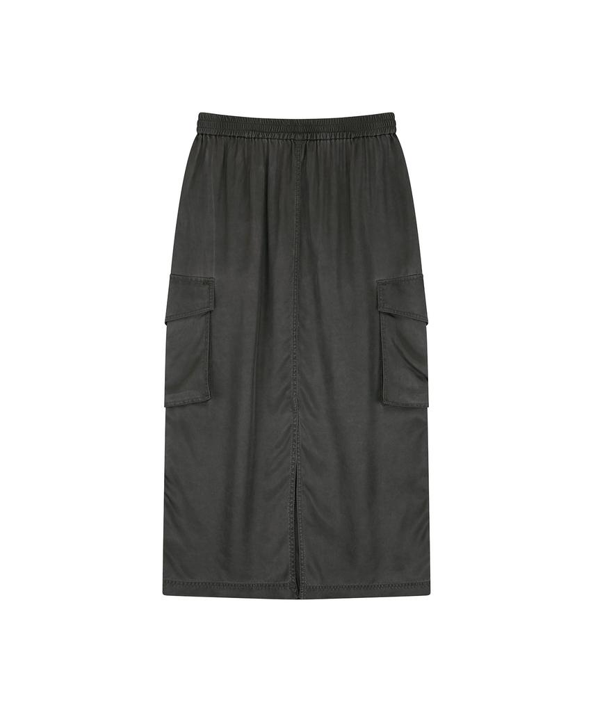 Visavi Pigment Washed Cargo Skirt (D.K Gray)