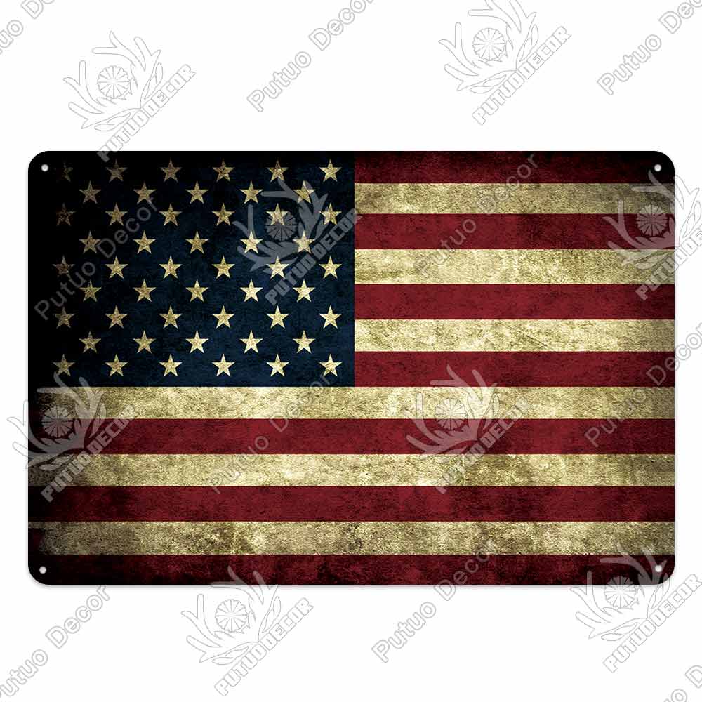 Dekorationsflagga Vintage Plakett Metallplatta Tennskylt Väggkonst Dekoration Affischer Man Cave Bar Pub Vardagsrum Hem Järnmålning