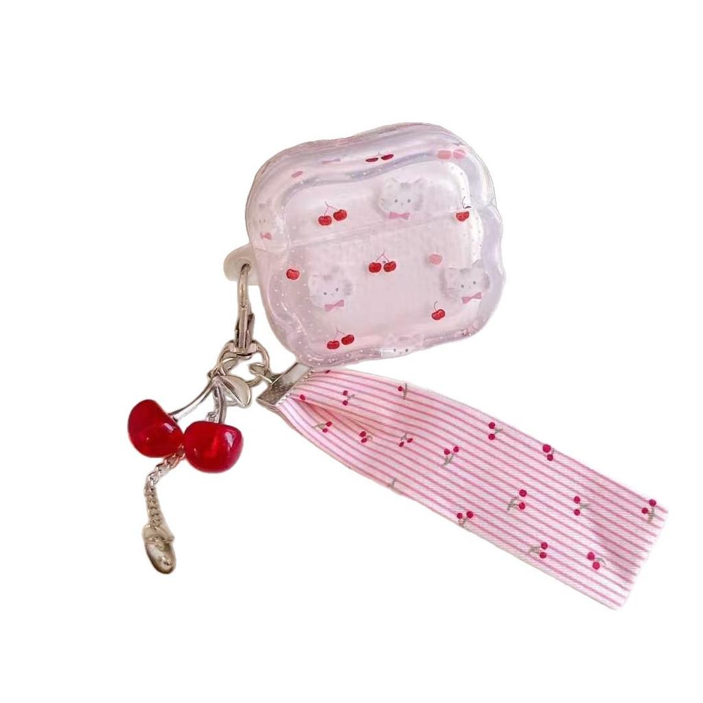 Cute Cherry Cat for Apple Airpodspro1 Earphone Cover 1st Generation Wireless Bluetooth Apple AirPods 1