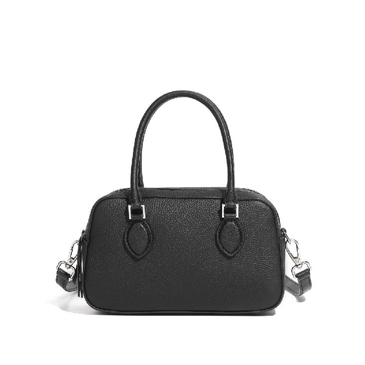 Top Layer Cowhide Mini Pillow Bag High-End Boston Shoulder Underarm Bag 2025 New Women's Genuine Leather High-End Bag