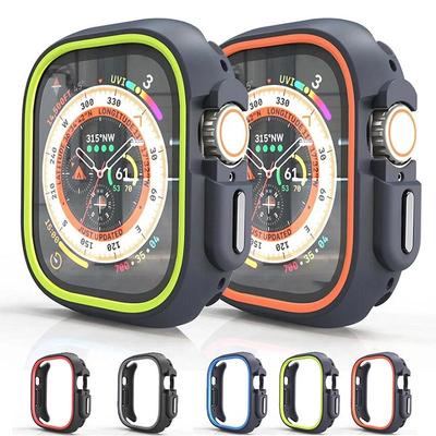 For Apple Watch Ultra 49 mm 44 mm 45 mm TPU-beskyttelsesveske Silikonstøtfangervesker Deksel Shell For iWatch Series 8 7 6 se 5 4