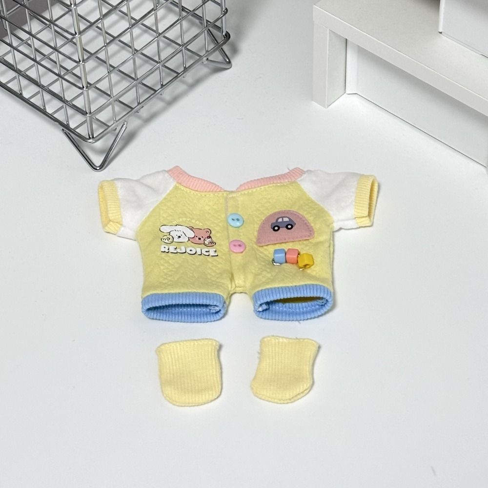 Cartoon T-shirt Cotton Doll's Clothes Outfit Plush Doll Clothes Children's Gift
