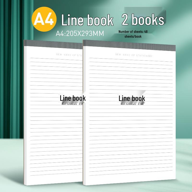 2025 Student Tear-Off Pad: B5 Blank Notebook & A4 Horizontal Line Memo Pad