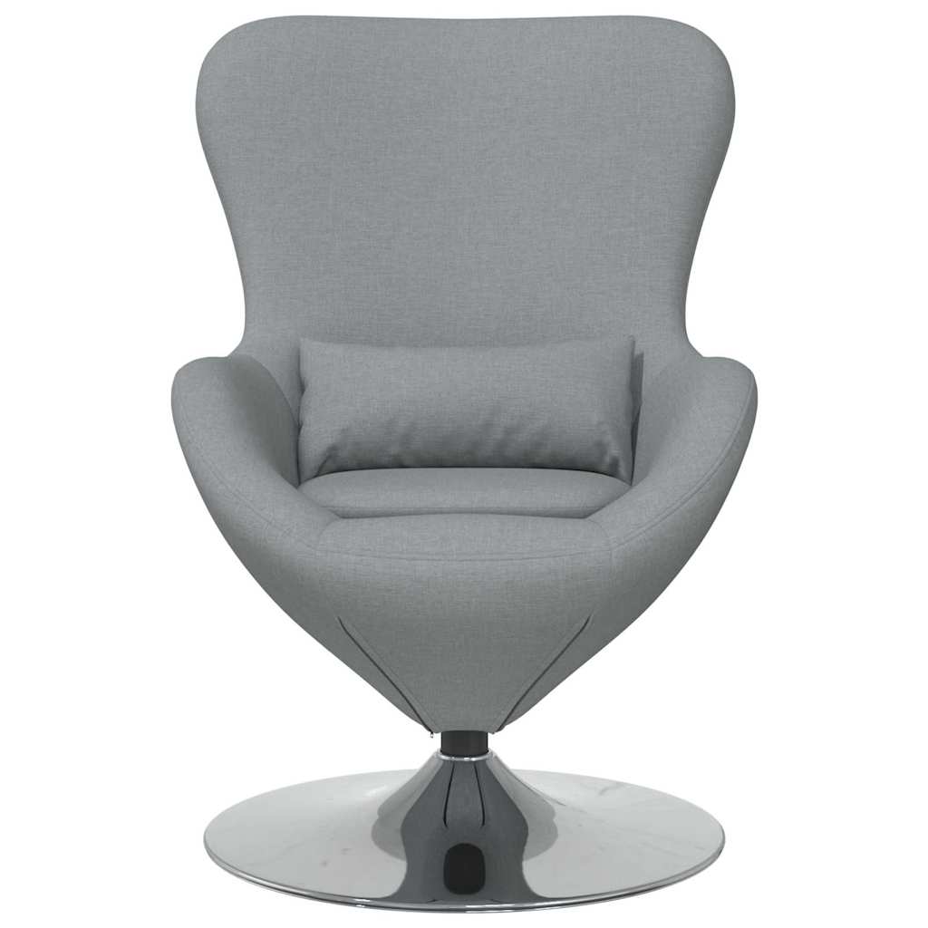 Egg Chair Light Grey 63 x 73 x 90 cm Fabric