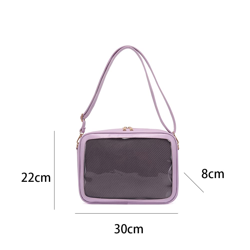 Ita Show Square shoulder Made of For For stuffed For going Transparent For Comes with Ita mat [YUYAKESHI] Bag, bag, bag, bag, PU, events, animals,