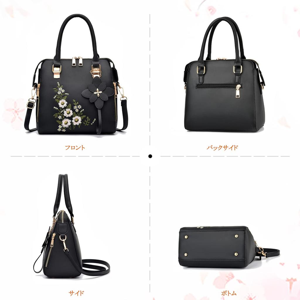 Floral Shoulder Crossbody with Vertical Brand Day Pink NICOLE&DORIS Women's Handbag, Embroidery, Bag, Bag, Studs, Style, 2-Way, Stylish, Waterproof,