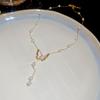 French Vintage Baroque Pearl Necklace Summer Niche Premium Sense Clavicle Chain Light Luxury Versatile Necklace Women