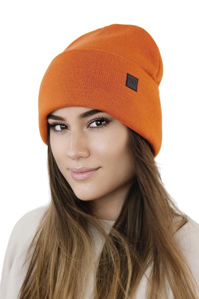 Sally Beanie Winter Hat Universal Color Orange