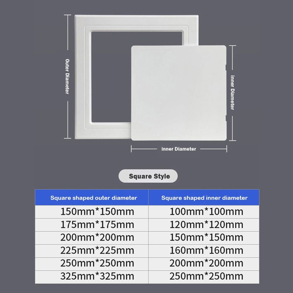 Inspektionsklappe Selbstklebend Zugangspanel Tür Weißer Kunststoff Inspektionsloch Abnehmbar Scharniert Zugangsluke Türen Wand Decke