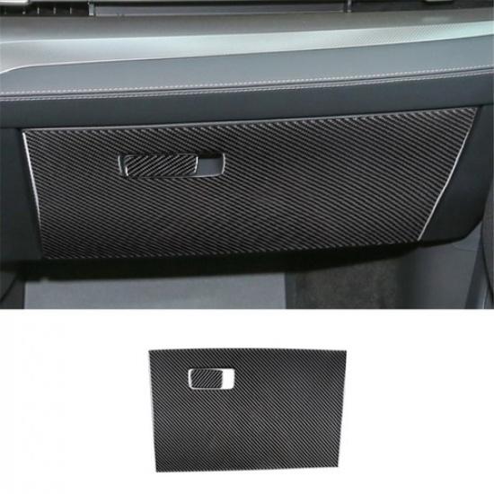 2Pcs For Ford Mustang Mach-E -22 Carbon Fiber Interior Glove Box Cover Trim