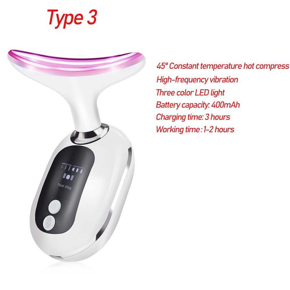 Neck Beauty Device Lift Facial Skin Massager Hot Compress Vibration Massage Skin Cleaning Fade Neck Lines Neck Face Skin Care