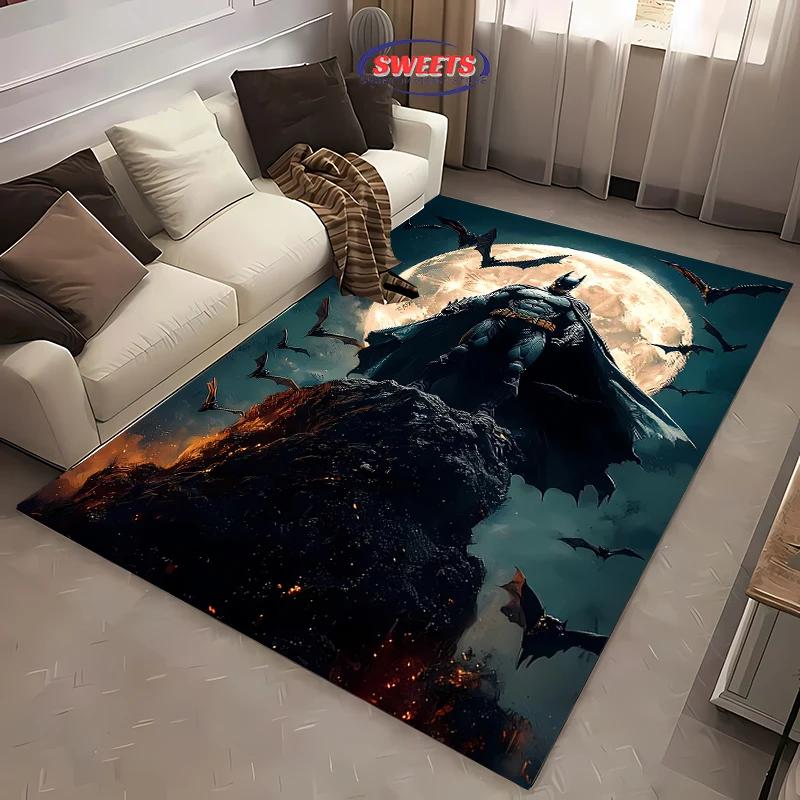 Nový koberec do DC Batman oblasti, volba do obývacího pokoje, ložnice, k pohovce, do kancelářské zóny, dětského pokoje, protiskluzová, pratelná v pračce podložka, dárek