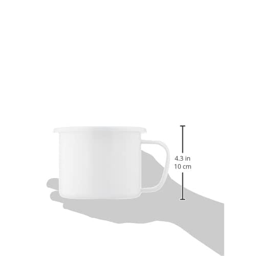 PEARL METAL Enamel Cook Pot, 12cm Round, Gas Stove Only, Blanc Kitchen HB-5761