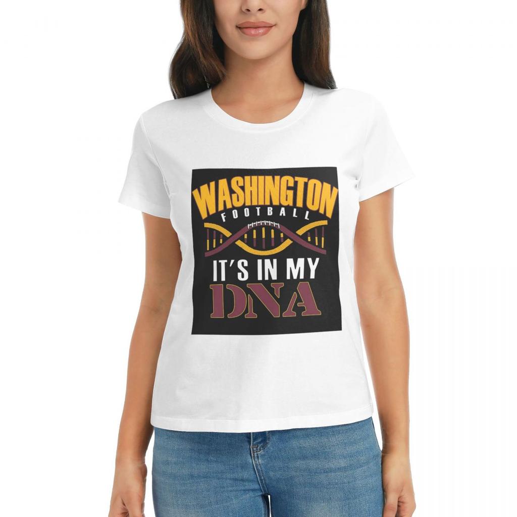 Women TShirt Washington Pro Football Funny Its In My DNA Summer Short Sleeve Tees Cotton T Shirts Clothes Tops Streetwear