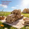 DO-IT-YOURSELF Wooden Truck Miniature Kit 3D P High Quality Durable Design Safe for Children uzzle Imaginative Holiday Birthday Present Toy