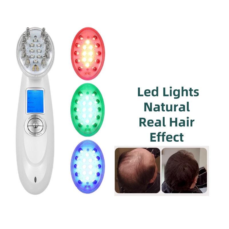 Microcurrent Vibration & Red Light Laser Hair Massager Comb