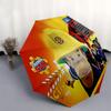 Fireman Fire Trucks Themed Travel Umbrella 8 Ribs Automatic Opening and Closing,Portable Folding Design,Compact and Stylish Umbrella Suita
