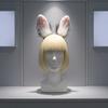 Bunny Ear Headband with Charms Plush Rabbit Costume Furry One Size