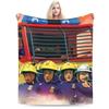 Warm BlanketKids Airplane Travel Firemans Sam Throw Blanket Flannel Bedspread For Home Decor Fluffy Sofa Bed Cover