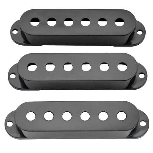

Musiclily Pro Strat Pickup Cover Set for ST Single PU Electric Guitar, Black (Set of 3)