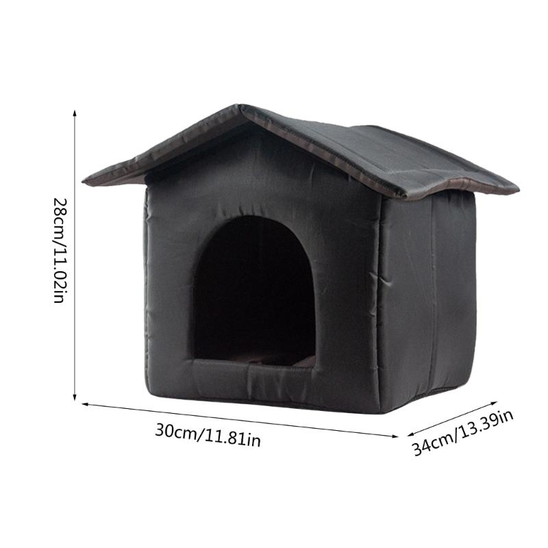 Outdoor Enclosed Waterproof Sleeping Nest for Cat Basket Puppy House Warm Cave