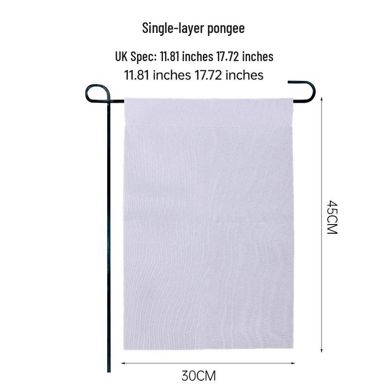 Pure White DIY Garden Flag - Blank Banner for Custom Designs