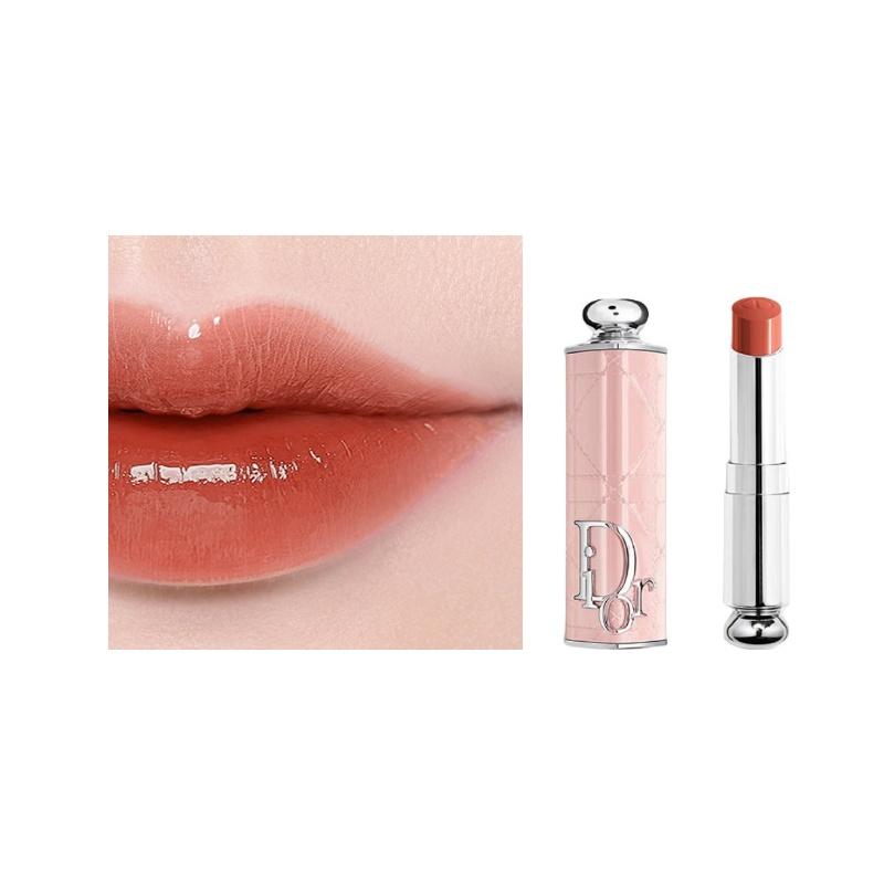 DIOR Lipstick Two-piece set: lipstick refill #524 DIORETTE peach milk cap + pink romantic shell красный