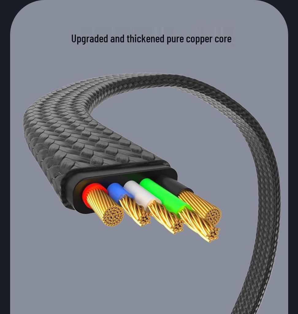 100W Rotating Telescopic 4-in-1 PD Fast Charging Cable with Custom Logo