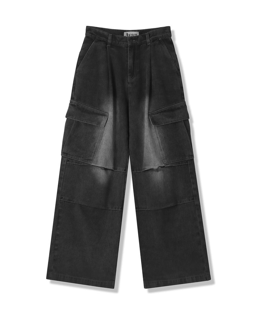 Urban Dress Side Big Cargo Pants Cotton Black (B Type)