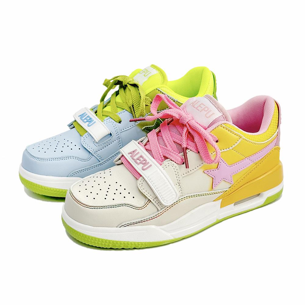 Hong Kong style ins niche mandarin duck stars air cushion sports board shoes women's autumn and winter new versatile Korean version casual shoes