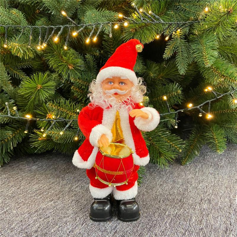 2025 NewYear Christmas Tree Hanging Decor Electric Climbing Ladder Santa Claus Doll Toys Music Christmas Ornaments Gift Merry