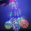 Inflatable Flashing Bouncing Ball Light Up Swing Ball Toy for Kids Outdoor Fitness Exercise Party Interactive Game Supplies