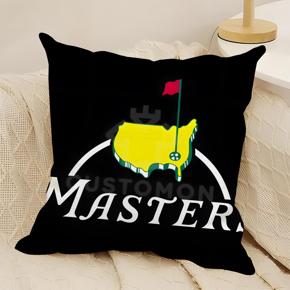 Win Honor M-Masters Golf Tournament 2 Pillow Case Natural Linen Double-Sided Printing Sofa Home Decor Cushion Cover