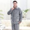 Men's Fleece-Lined Coral Velvet Warm Home Wear Set