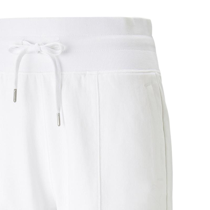 Puma Solid Color Breathable Knitted Running Shorts Women shorts White 676692-02