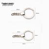 Alloy Head Car Keychain with 4-Section Chain, Metal Keyring, and DIY Pendant Accessory.