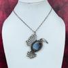 Black Mother Of Pearl Pendant Bird Pendant Copper Wire Wrapped Gemstone Jewelry