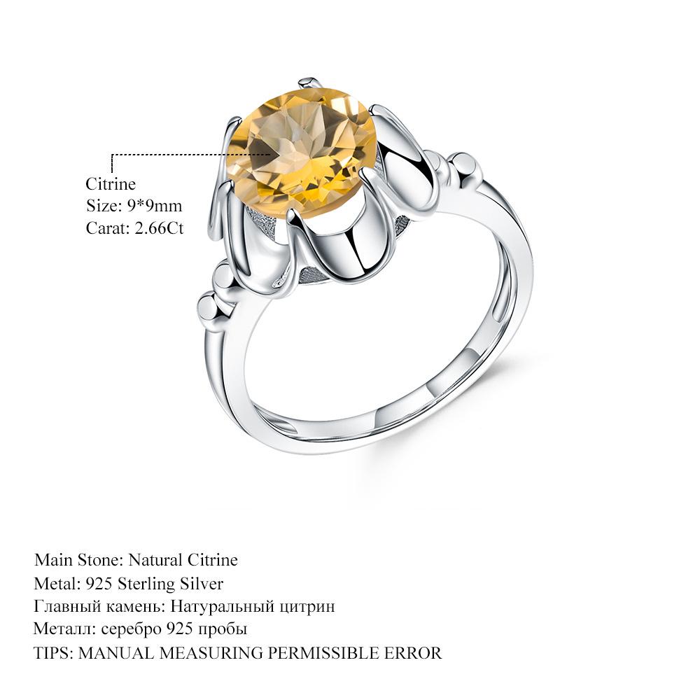 Natural Topaz Ring For Women, Camellia Fresh And Sweet S925 Sterling Silver Inlaid Natural Colored Treasure Ring
