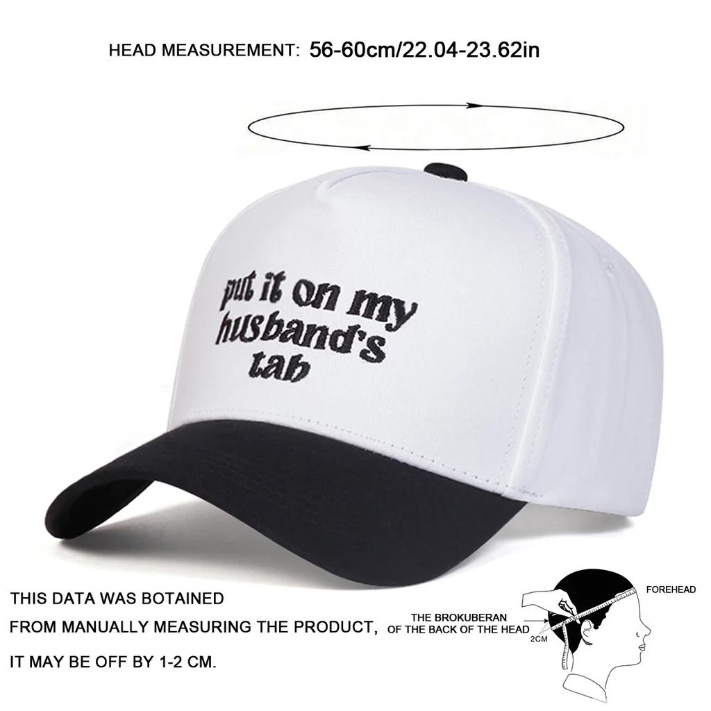 Baseball Stitching Embroidered Tab Husband'S My On It Put Neutral Gender Women Men For Caps Spring Autumn Outdoor Adjustable Casual Hats Dad Hat