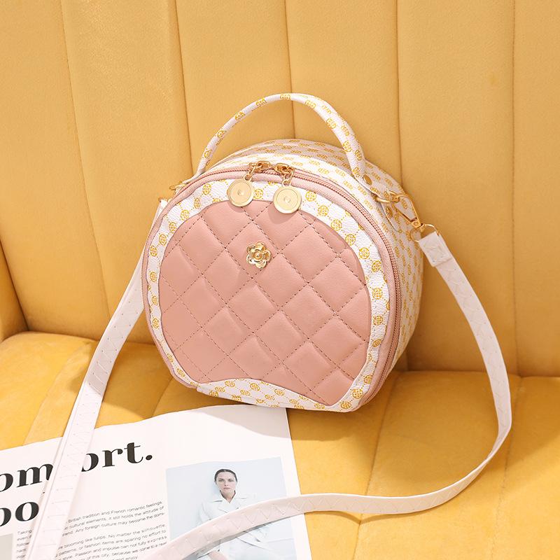 

Маленькая сумка женская новая сумка-лебедь маленькая круглая сумка ромбовидный цветок кроссбоди на плечо сумка-тоут сумка цельная