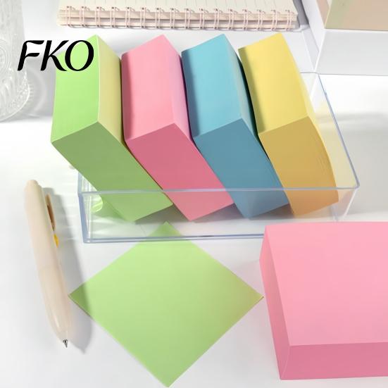 Foldable Stick Notes Notes, 3x3in Self-Stick Note Pads, 300 Sheets Adhesive School Paper Memo Pads for Reminder, Office, Supplies