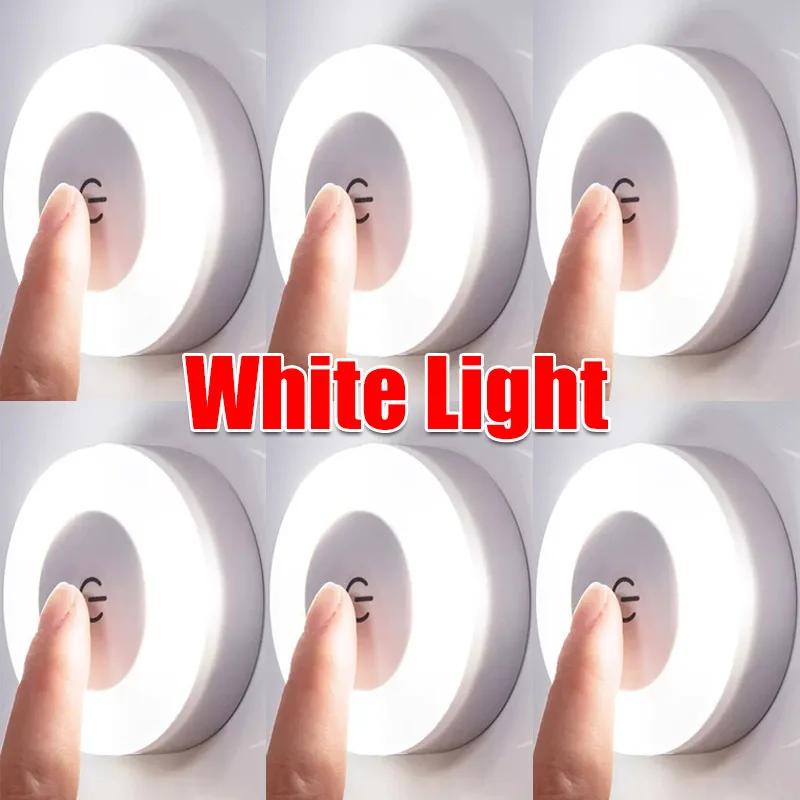 1/6pcs LED Touch Sensor Night Lights Kitchen Cabinet Magnetic Base Wall Lamps 3 Modes USB Rechargeable Dimming Night Lights