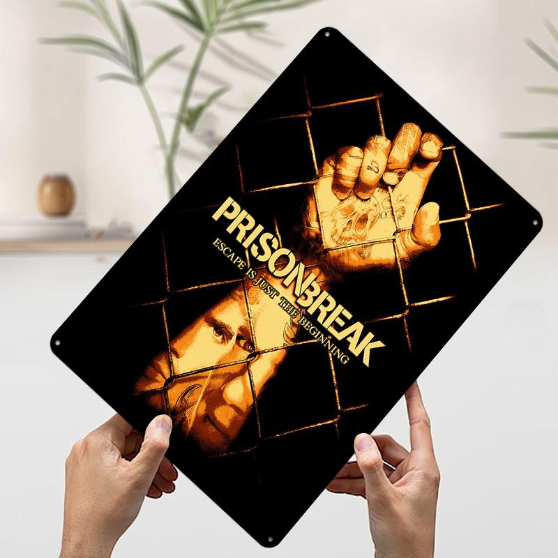 Prison Break Poster Metallico Artistico Arte da Parete Personalizzato Segni Retrò Vintage in Latta per Decorazione Stanza Articoli per la Casa Decorazione Murale